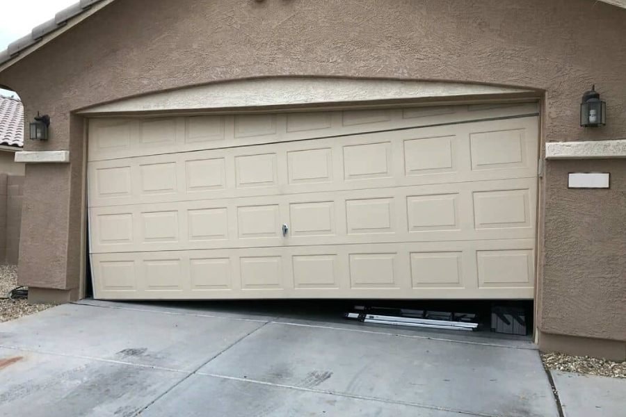 Garage Door off-track repair